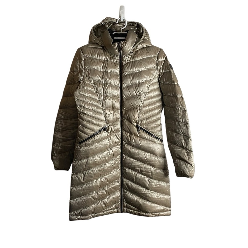 Andrew Marc Women's Gold Premium Down Packable Lightweight Puffer Jacket